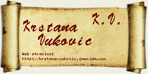 Krstana Vuković vizit kartica